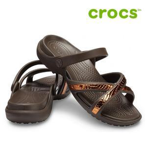 [하프클럽/] 샌들 /E21- 205745-80Z / Womens Meleen Metallic Texture Cross-Band Sandal Bronze-Es