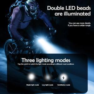 Solar Power Bike Front Light Cycling Headlights 130db Horn Display Camping Lantern Flashlight High