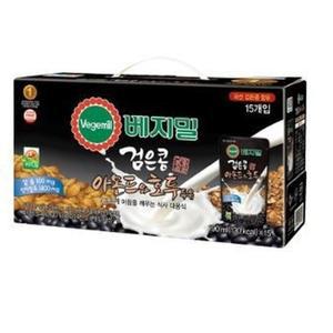 베지밀 (파우치) 검은콩 아몬드와 호두 두유 190ml, 45개
