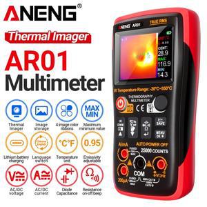 ANENG AR01 열화상 카메라가 포함된 2-in-1 스마트 멀티미터 USB Type-C 충전 25000 카운트 ACDC 테스터