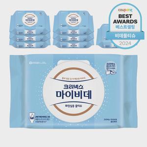 마이비데 크리넥스 클린케어 화장실용 물티슈 캡형 80매 16개
