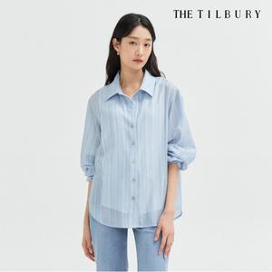 더틸버리 스트라이프 레이어 셔츠 블라우스 TP9M0BL04W