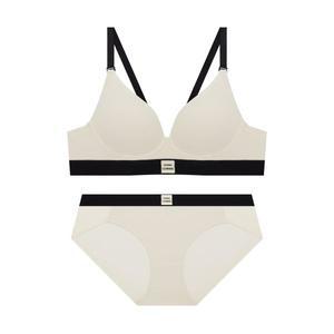 [매장정품] 코데즈컴바인 CODES COMBINE INNERWEAR 드리밍 볼륨 노와이어 햄팬티 세트_크림