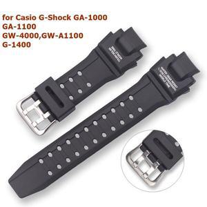 호환품 카시오 호환 G 쇼크 GA-1000 스트랩 GA 1100 GW-4000 GW-A1100 다이빙 스포츠 시계 팔찌 방수 PU 실