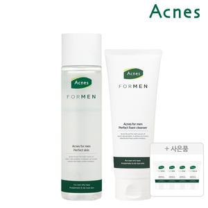 아크네스 포맨 퍼펙트 스킨 200ml+폼클렌저150ml(올인원30mlx4개)