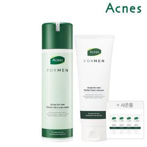 아크네스 포맨 퍼펙트 올인원 크림200ml+폼클렌저150ml(올인원30mlx4개)