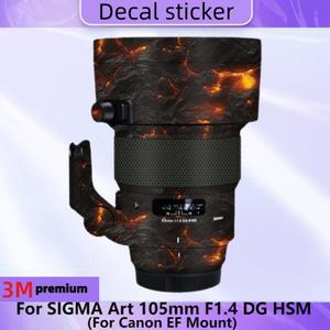 캐논 EF 마운트 렌즈 스티커 SIGMA Art 105mm F1.4 DG HSM 보호 스킨 데칼 스크래치 방지 필름 art105 f1.4