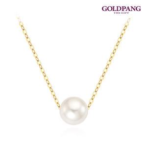 [골드팡] 14k/18k 화이트 크리스탈 진주목걸이(스와로브스키 진주 6mm)