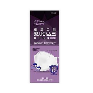 에코드림 KF80 황사마스크 5장 / 방역마스크 / 국산 / 개별포장 / 미세먼지차단 / 의약외품