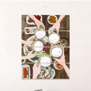 아트박스 꾸밈 nk719-멀티아크릴액자_막걸리로대동단결 4단대형)