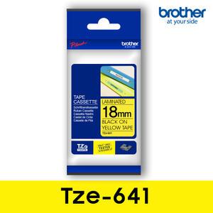 브라더정품 Tze-641_노랑/검정_18mm 라벨테이프