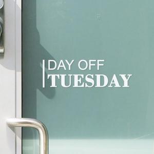 코이핀즈 세로라인 day off  휴무 휴일 영어 가게 도어 스티커