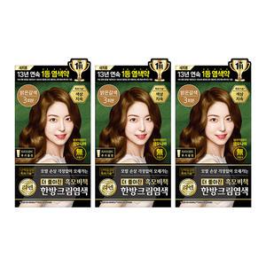 리엔 흑모비책크림 염색약 밝은갈색, 120g, 3개