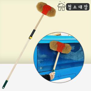 청소대장 원터치 2단 수세미 차걸레 화장실 욕실 물 밀대 막대 바닥 청소 솔 브러쉬 업소