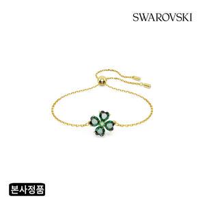 [롯데백화점]스와로브스키 [본사정품] Idyllia 그린 골드 톤 클로버 팔찌 5666585