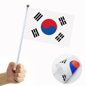 체육대회 축구 응원 미니 태극기 21x14cm 소형깃발 손태극기