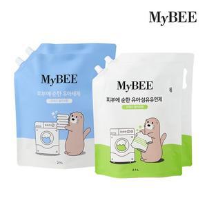 마이비 피부에순한 유아세제 2.1L 2팩+유연제 2.1L 2팩