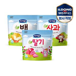 아이얌 동결건조 순과일칩 세트  순딸기3+순배3+순사과3)