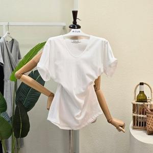 [대구백화점] [4CUS]심플 데일리 브이넥 티셔츠(FM4D9TS5846)