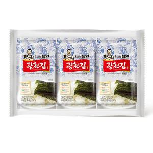 광천김 달인 파래3단 도시락김 72봉 /파래김/식탁김/조미김