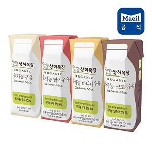 [매일유업][정가 28,500원][비밀할인] 매일유업 상하목장 유기농 우유 4종 혼합 24팩