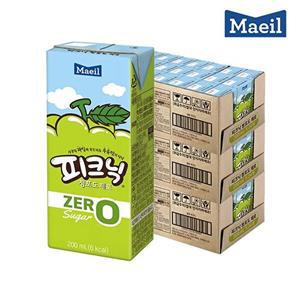 [매일유업][비밀할인] 매일 피크닉제로 청포도 200ml 72팩
