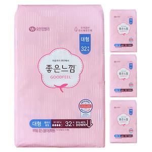 좋은느낌 생리대 오리지널 울트라슬림 날개형 대형 128매