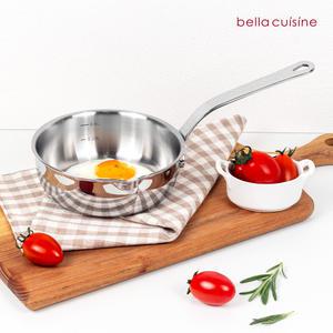 [20%+12%] [6/13] 삼각집게 증정] 벨라쿠진 14cm 통3중 스텐 미니 프라이팬 소스팬 웍 /인덕션 가능
