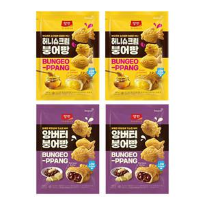 양반 허니슈크림 붕어빵, 300g, 2개 + 앙버터 붕어빵, 300g, 2개