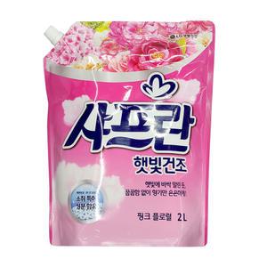 샤프란 핑크 섬유유연제 세탁 섬유 유연제 2L 리필 (1EA)