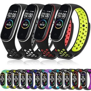 호환품 샤오미 밴드 7 NFC 스마트 워치 전전용 스포츠 워치 Correa miband7 실리콘 에어 홀 손목 스트랩, 6