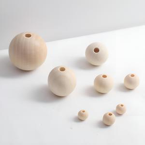 나무 구슬 우드 볼 원목 마크라메 모빌 비즈 공예 부자재 재료 6mm - 14mm