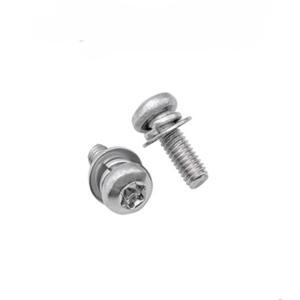 10-50pcs 6 엽 Torx 팬 헤드 스크류 와셔 스테인레스 스틸 M3 세 조합 기계 sems 나사