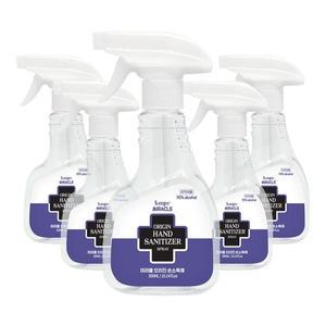 [오너클랜]미라클 오리진 스프레이 손소독제 300ml 5개 재고정리