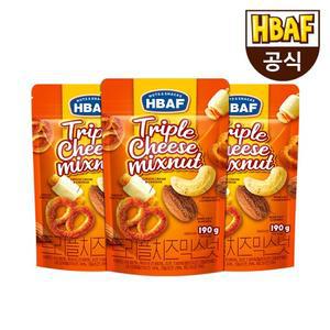 [본사직영] 바프 트리플 치즈 믹스넛 190g 3봉 세트