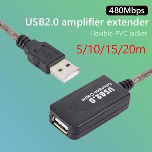수-암 액티브 리피터 익스텐션 연장 케이블 코드, USB 어댑터, 2.0