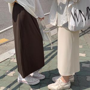 [제작] 칸느 골지 밴딩 롱 스커트 81387 빅사이즈 여성의류