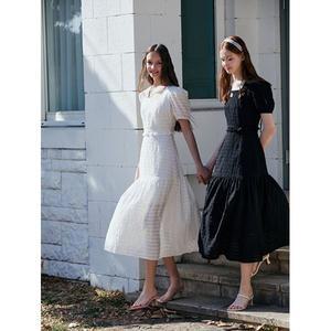 갤러리아 [Blue Label] 스퀘어넥 프릴 볼륨 원피스 (ER2OOP03)