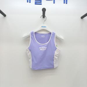 [에꼴리에]슬림 배색 래쉬가드탑(23B0459_VI)