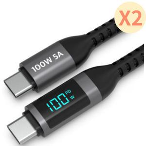 로랜텍 LCD 디스플레이 C to C PD 충전 케이블 2.4m BNS