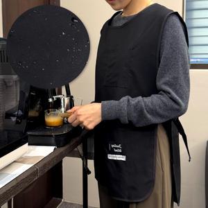 조끼형 짧은 앞치마 블랙
