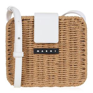 마르니 25SS 로고 라피아 숄더백 베이지 M01474 M00UY 0M704