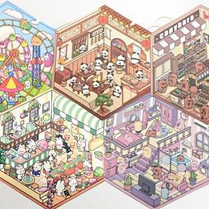 3D스티커 방꾸미기 다꾸 다이어리꾸미기 1개 세트