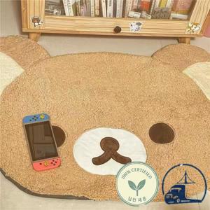 카페트 거실 워셔블 사계절 Kuna Bear Rilakkuma 카펫 편안한 곰 만화 귀여운 한국 바닥매트 침실 소프트