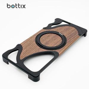 Bottix 월넛 우드 케이스삼성호환 갤럭시 S25 울트라 메탈 케이스고급스럽고 우아한 프레임리스 U 스킨 내