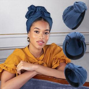 여성용 헤어 커버 캡 머리 랩 이슬람 Headscarf 보닛 프랑스 빈티지 터번 모자 패션 두건