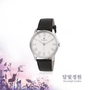 [OST] 달빛정원 블랙레더 남성 커플 가죽시계(OTC119V01ASB)