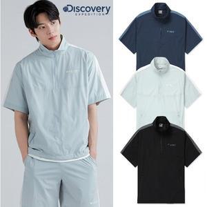 [디스커버리](대전신세계)[정상가 129,000원] 공용 배색형 우븐 트레이닝 반팔 아노락 바람막이 DXTR6E043