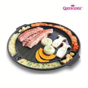 퀸센스 만능 티타늄코팅 다용도 고기구이 원형팬 특대 40cm