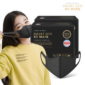 [스마트에코 이유마스크] 국산/새부리형/3D/일회용마스크 어린이용 블랙 100매